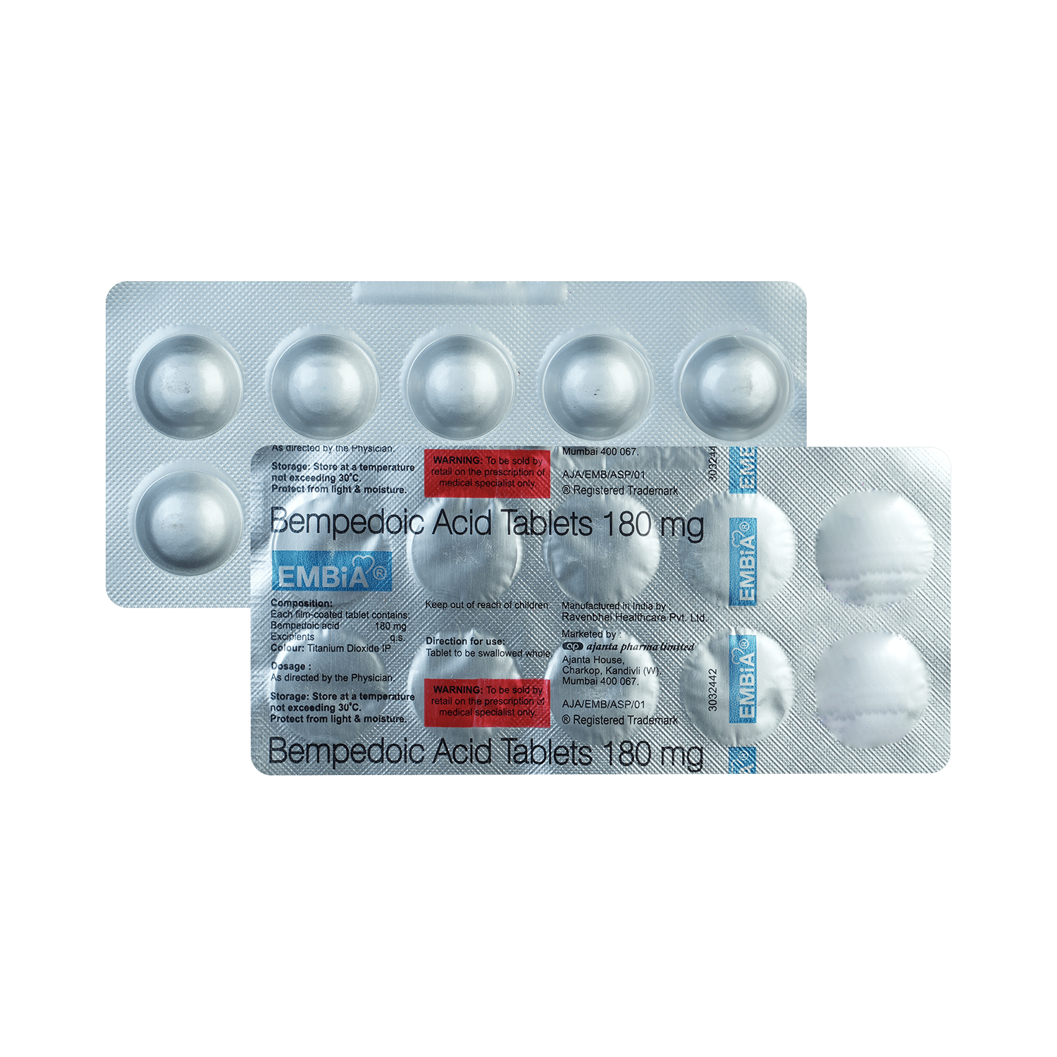 Embia 180mg Tablet - Image 1