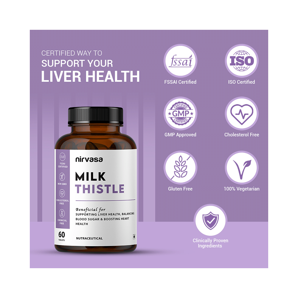 Nirvasa Milk Thistle Tablet (60 Each) - Image 6