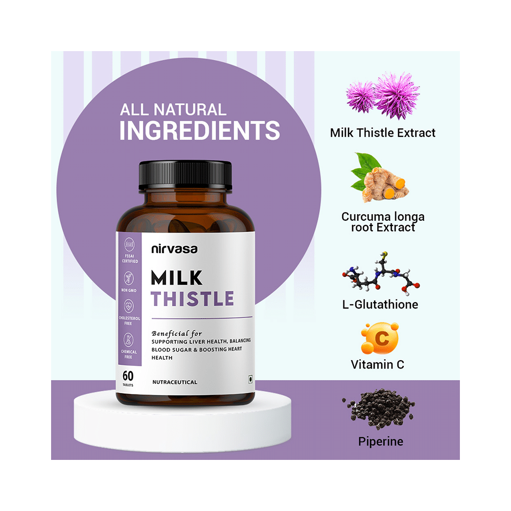 Nirvasa Milk Thistle Tablet (60 Each) - Image 4
