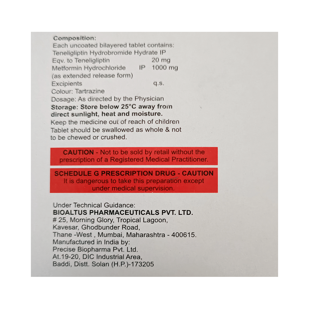 Neliptin M 1000 Tablet ER - Image 2