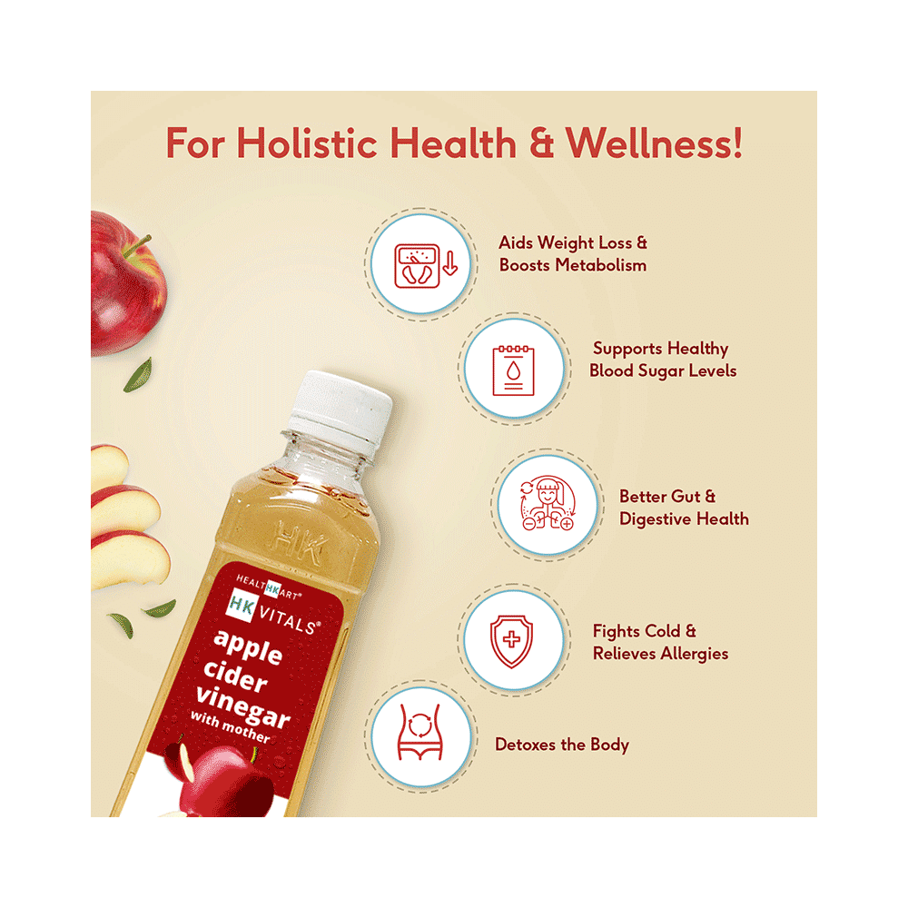 Healthkart Apple Cider Vinegar ACV with Mother | For Weight Loss & Metabolism | No Added Sugar - Image 6