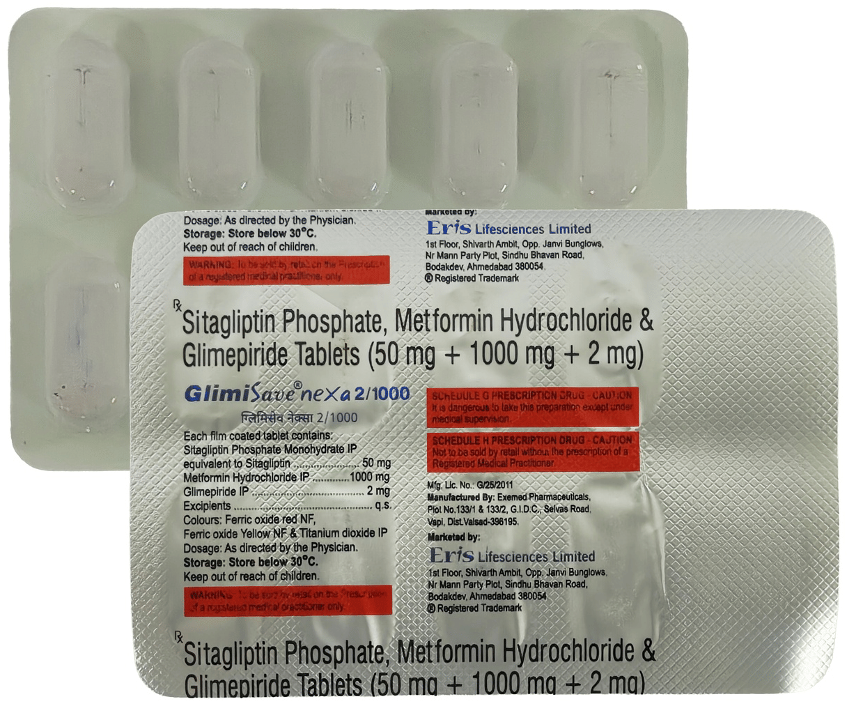 Glimisave Nexa 2mg/1000mg Tablet - Image 1
