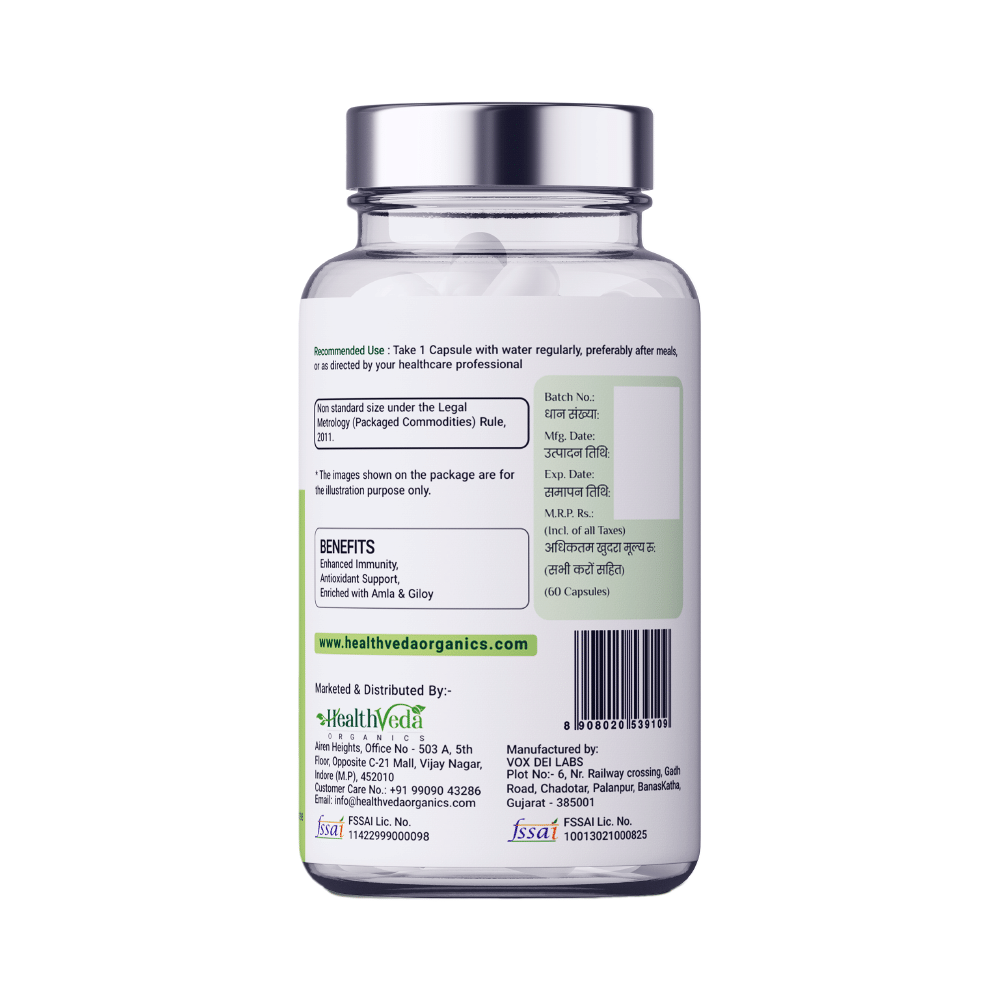 Health Veda Organics Natural Immunity Booster Veg Capsule - Image 3