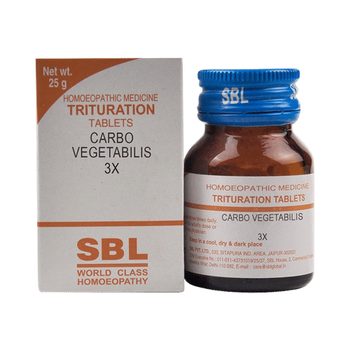 SBL Carbo Vegetabilis Trituration Tablet 3X