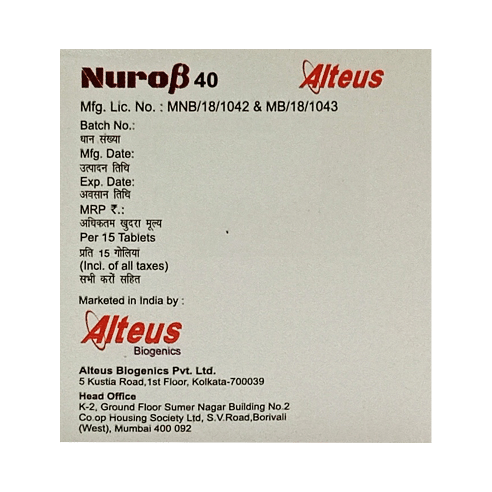 Nuro Beta 40 Tablet SR - Image 3