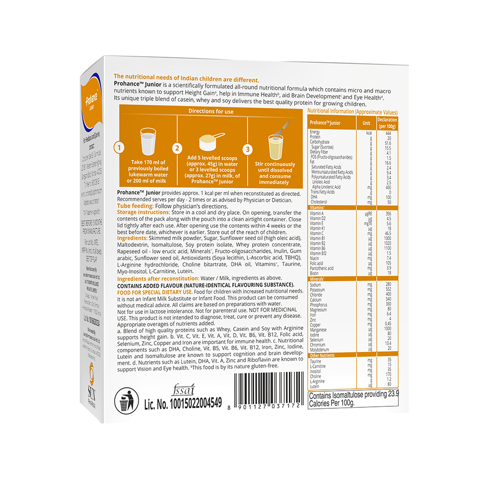 Prohance Junior Formula for Kids' Immunity, Growth & Brain Development | Flavour Refill Vanilla - Image 2