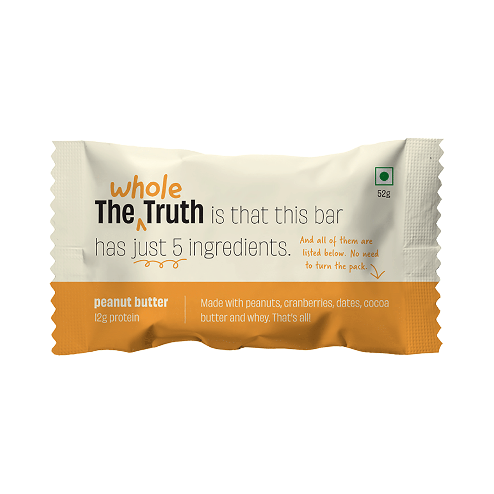 The Whole Truth Protein Bar (52gm Each) | Peanut Butter - Image 1