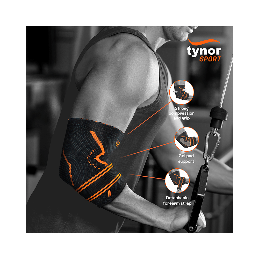 Tynor Elbow Support Air Pro Black & Green XL - Image 2