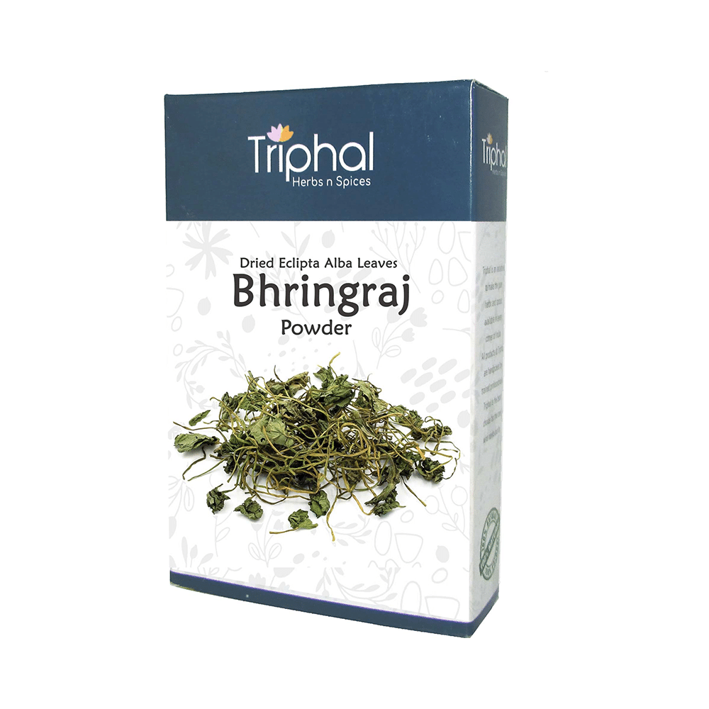 Triphal Dried Eclipta Alba Leaves Bhringraj Powder - Image 1