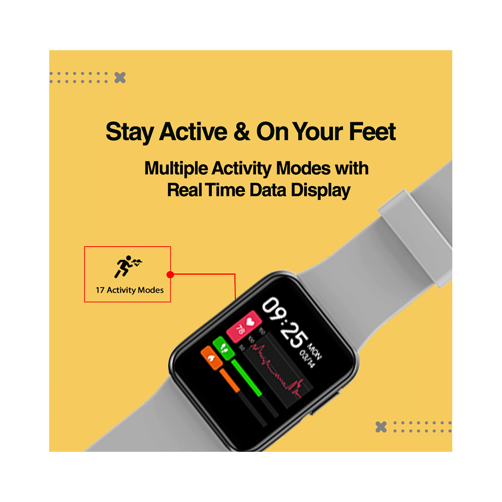 GOQii Smart Vital Lite with 3 Months Health & Personal Coaching Subscription HD Smart Watch Cloud Grey - Image 7