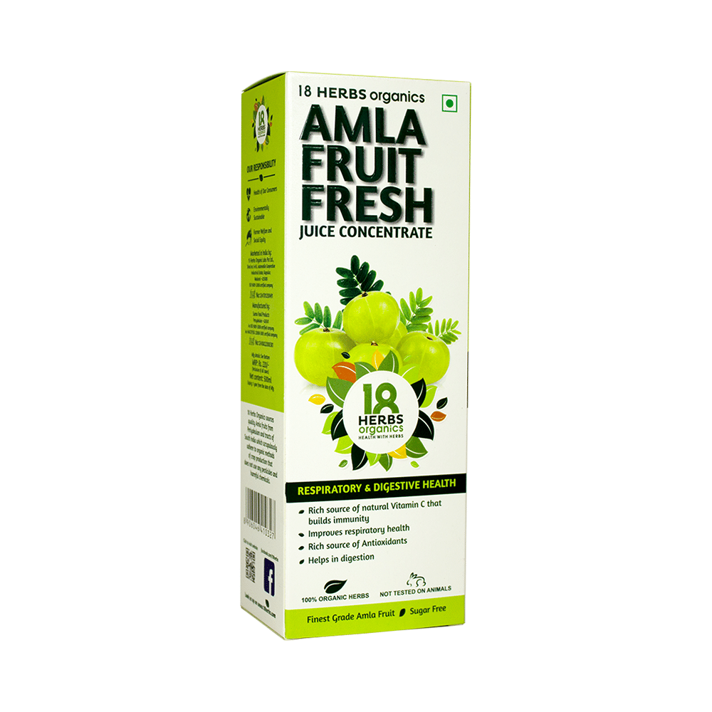 18 Herbs Organics Amla Fruit Fresh Juice Concentrate Sugar Free - Image 1