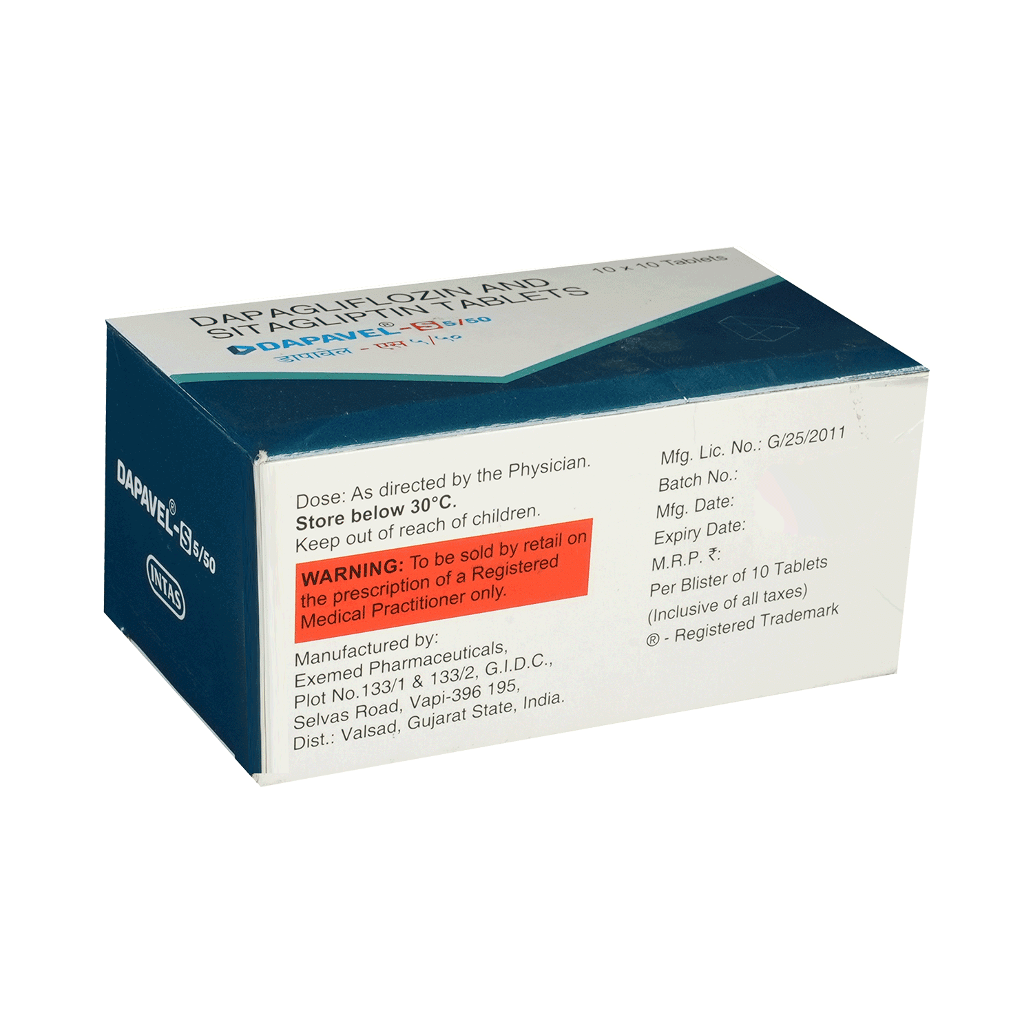 Dapavel S 5mg/50mg Tablet - Image 3
