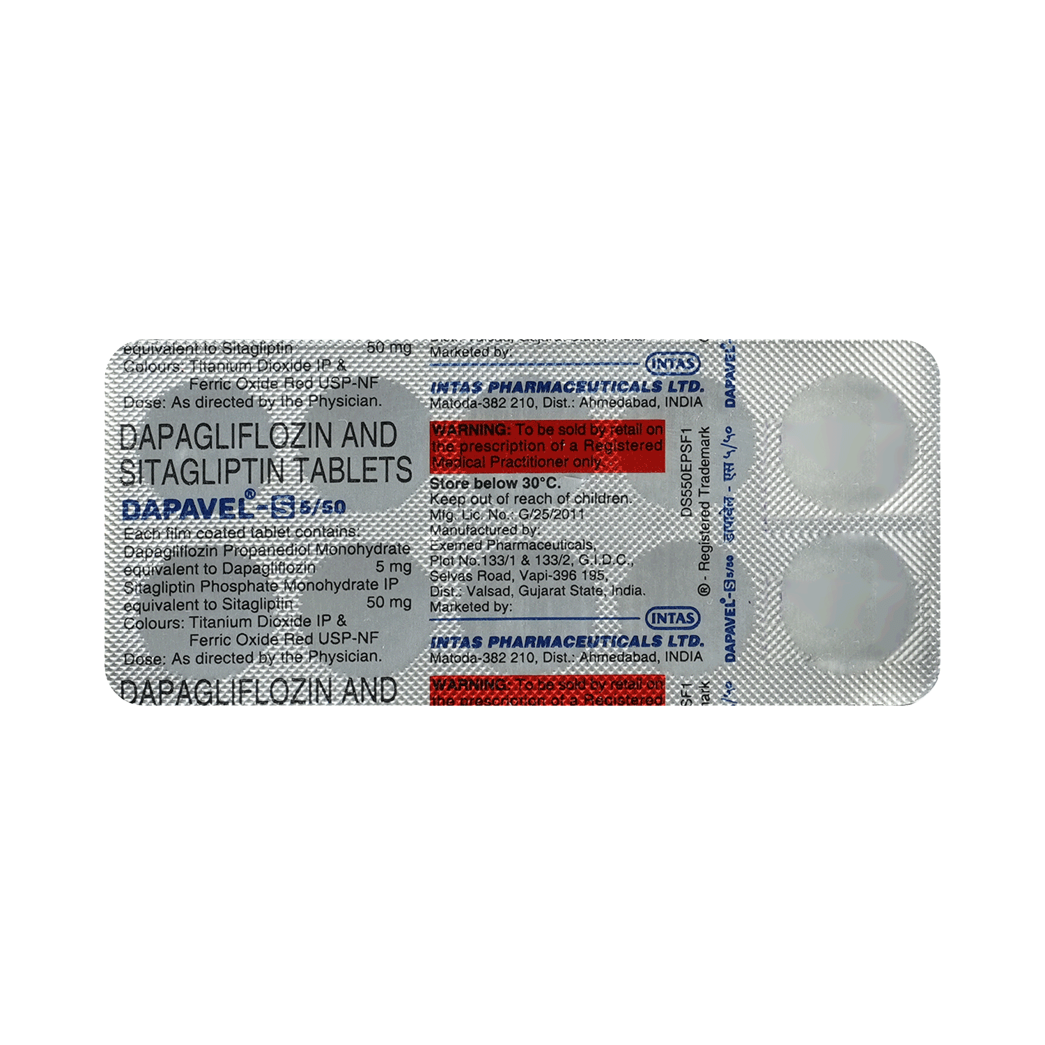 Dapavel S 5mg/50mg Tablet - Image 6