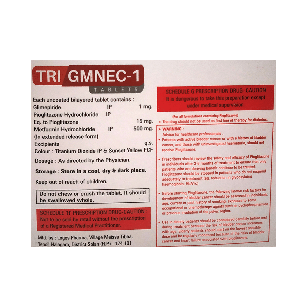Tri Gmnec 1 Tablet ER - Image 2