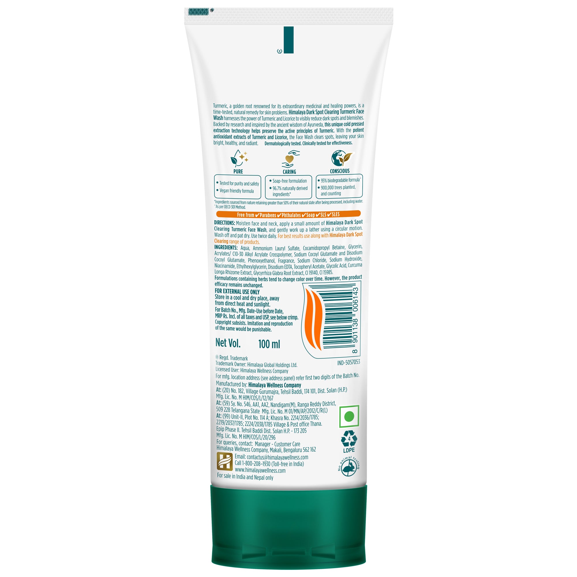 Himalaya Dark Spot Clearing Turmeric Face Wash - Image 2