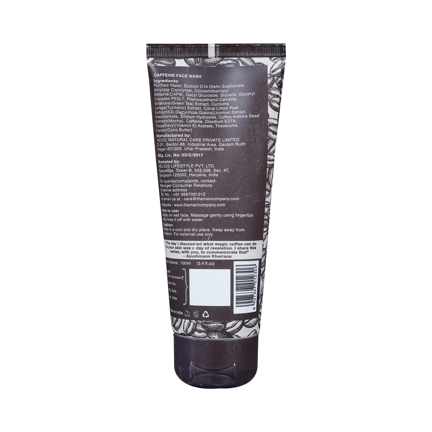 The Man Company Coffee Arabica & Green Tea Face Wash - Image 3