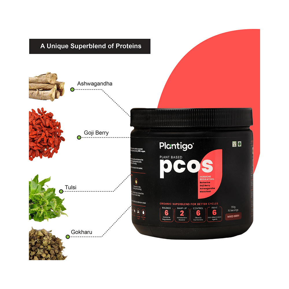 Plantigo Plant Based Pcos Powder Mixed Berry - Image 2