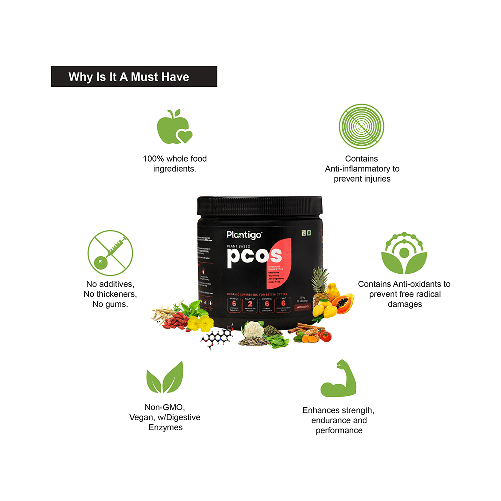 Plantigo Plant Based Pcos Powder Mixed Berry - Image 4