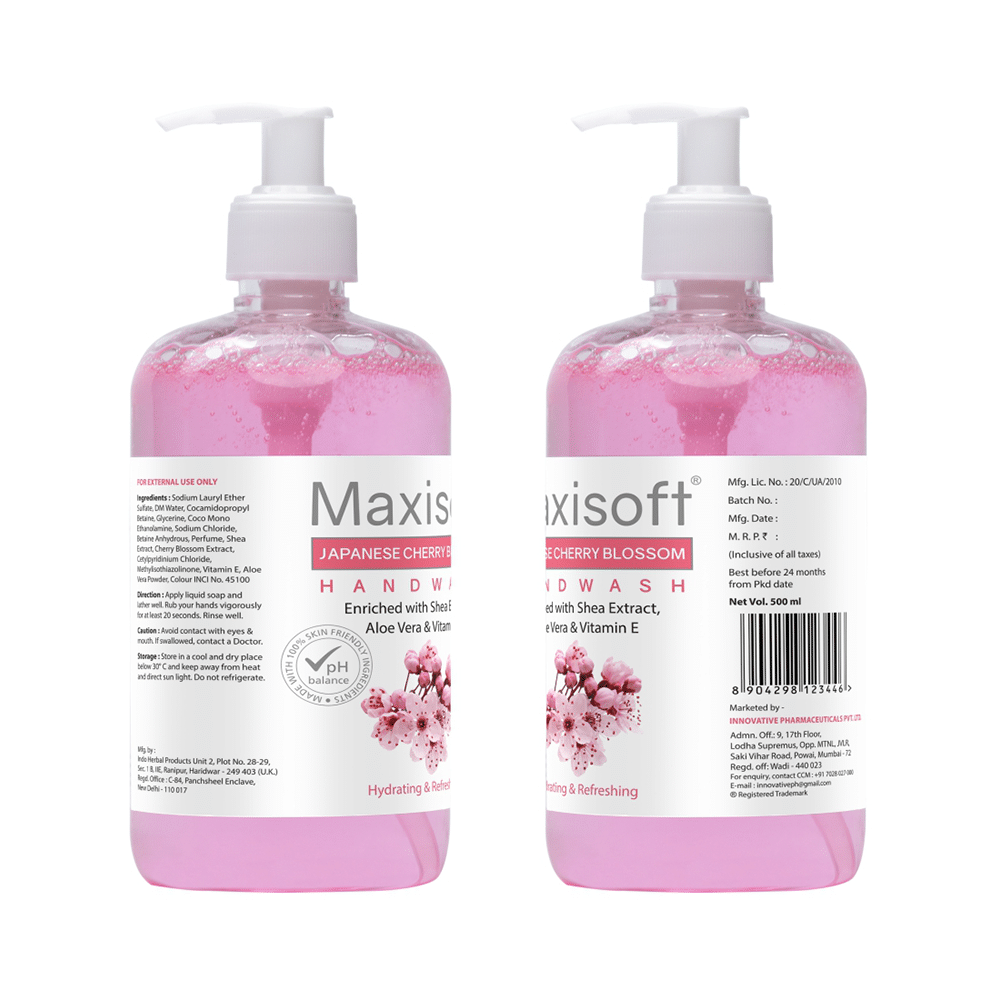Maxisoft Japanese Cherry Blossom Hand Wash (500ml Each) - Image 3