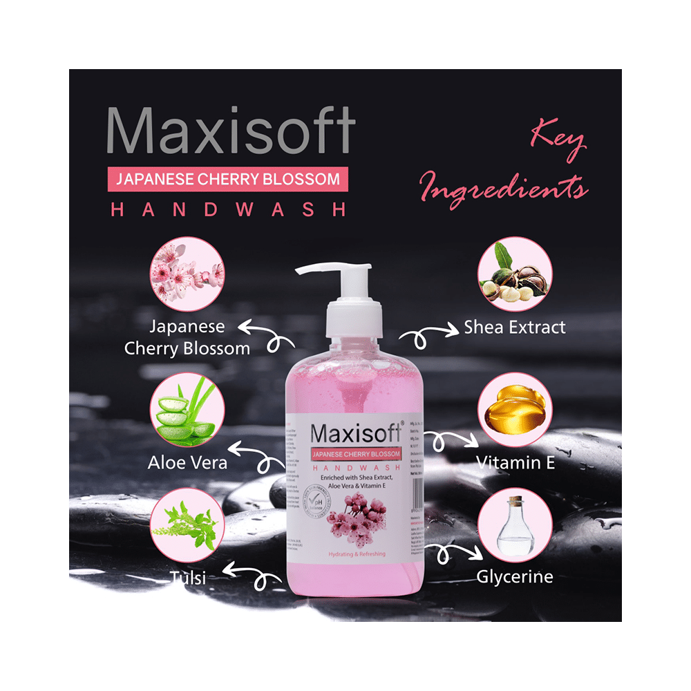 Maxisoft Japanese Cherry Blossom Hand Wash (500ml Each) - Image 5