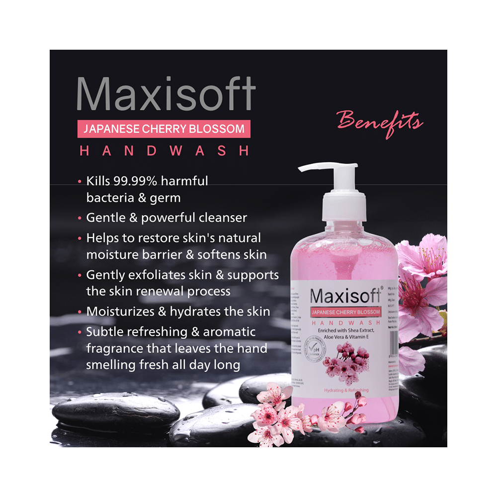 Maxisoft Japanese Cherry Blossom Hand Wash (500ml Each) - Image 7