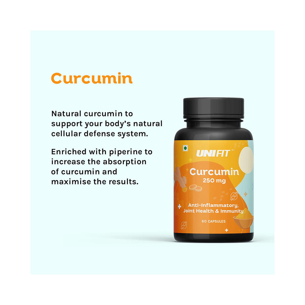 Unifit Curcumin 250mg Capsule for Joint Health & Immunity (60 Each) - Image 5