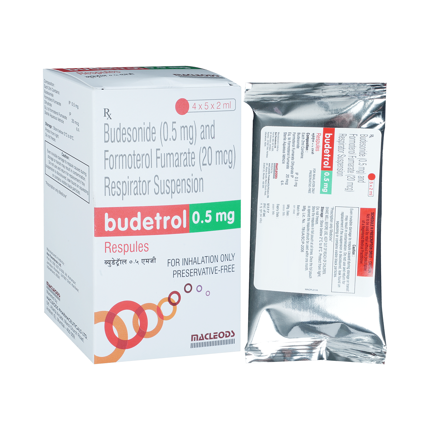 Budetrol 20mcg/0.5mg Respules