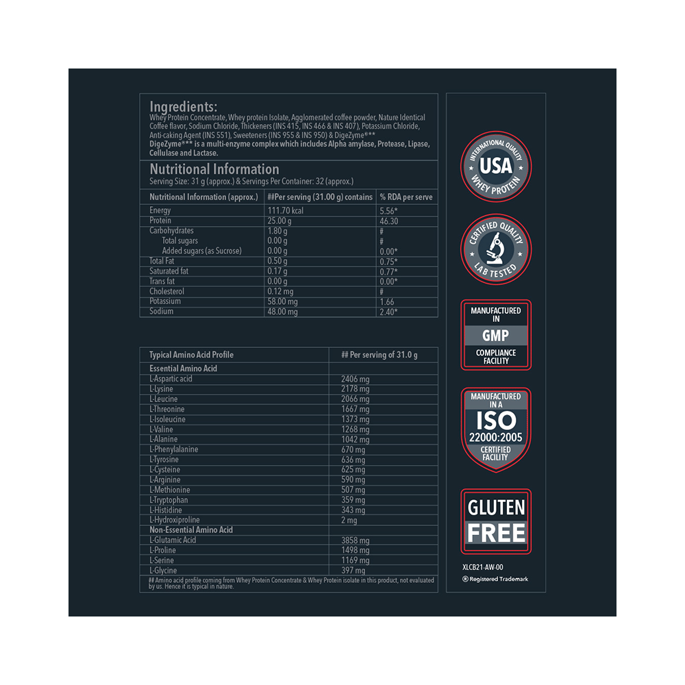 Proathlix Xloaded 80.6% Whey Protein Powder Cafe Brazil - Image 3
