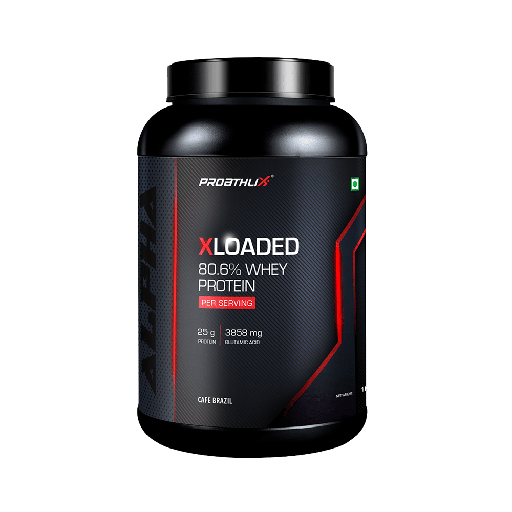 Proathlix Xloaded 80.6% Whey Protein Powder Cafe Brazil - Image 1