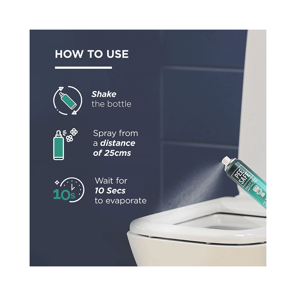 Pee Safe Toilet Seat Sanitizer Spray Mint - Image 5