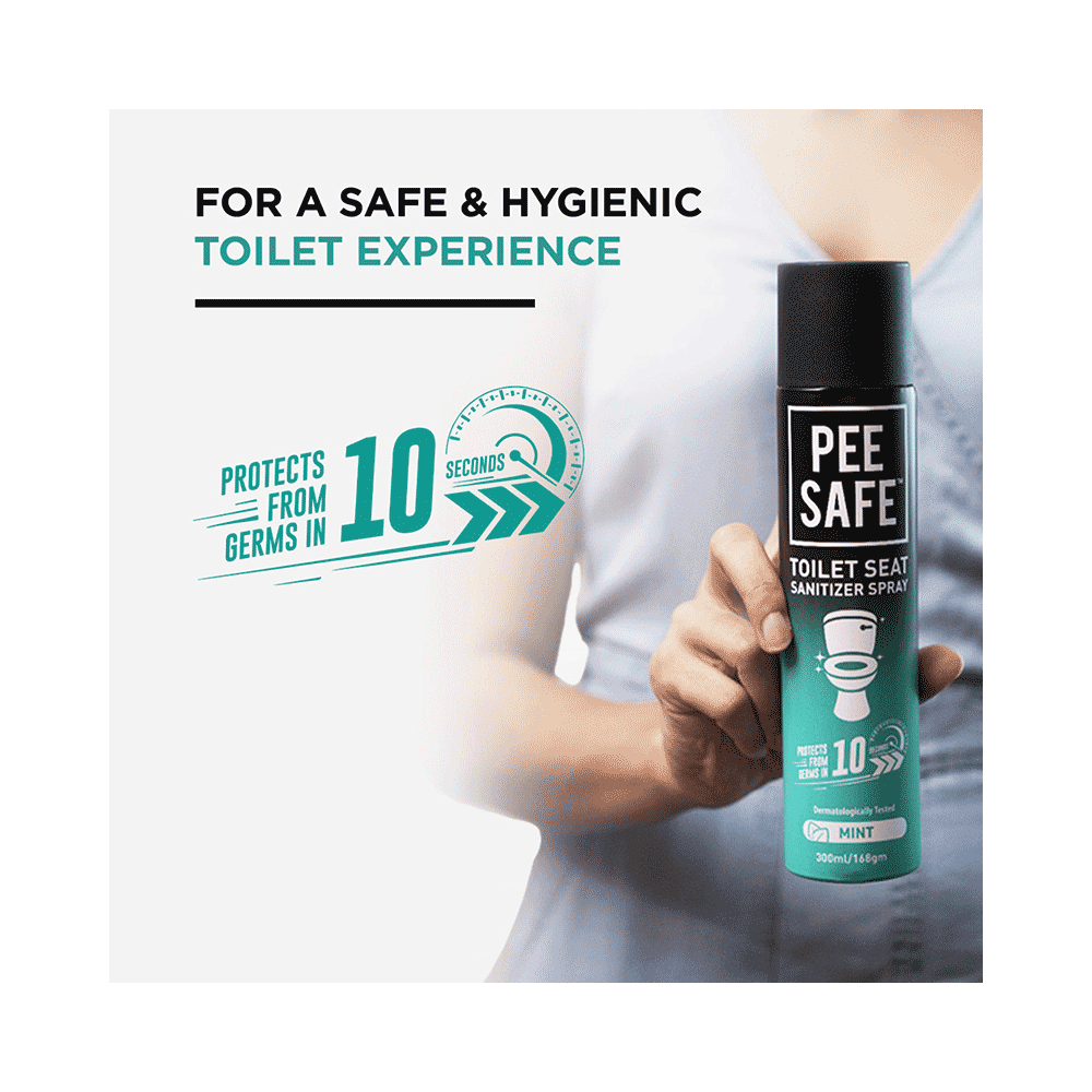 Pee Safe Toilet Seat Sanitizer Spray Mint - Image 3