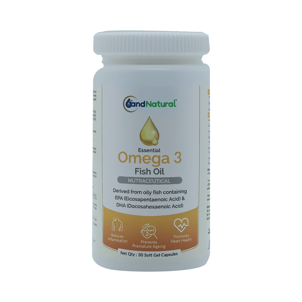 6th and Natural Essential Omega 3 Fish Oil Softgel Capsule - Image 1