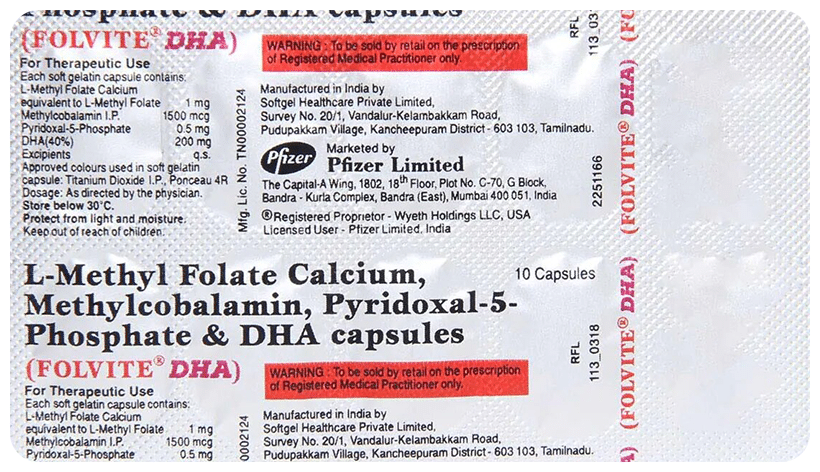 Folvite DHA Soft Gelatin Capsule