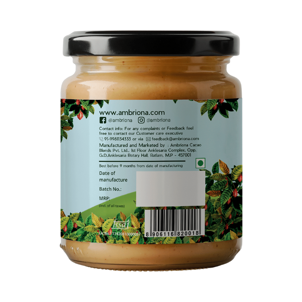 Ambriona Combo Pack of Unsweetened Almond Butter & Unsweetened Peanut Butter (200gm Each) - Image 4