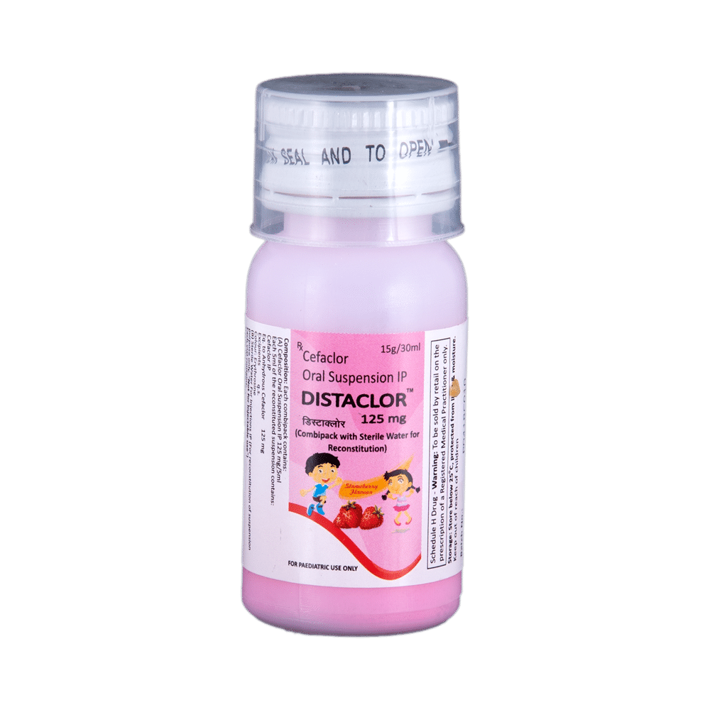 Distaclor 125mg Oral Suspension Strawberry - Image 4