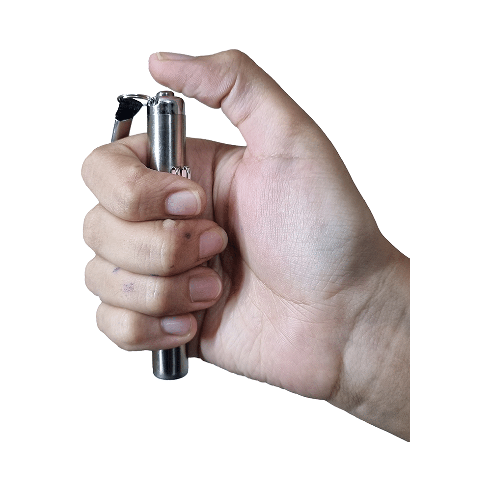 Sahyog Wellness Metal Mini Medical Pocket Pen Torch with White Light Silver - Image 3