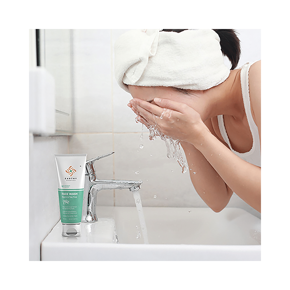 Earthy Essentials Combo Pack of Neem & Tea Tree Face Wash 100ml & Red Aloe Vera Face Cream 50gm - Image 4