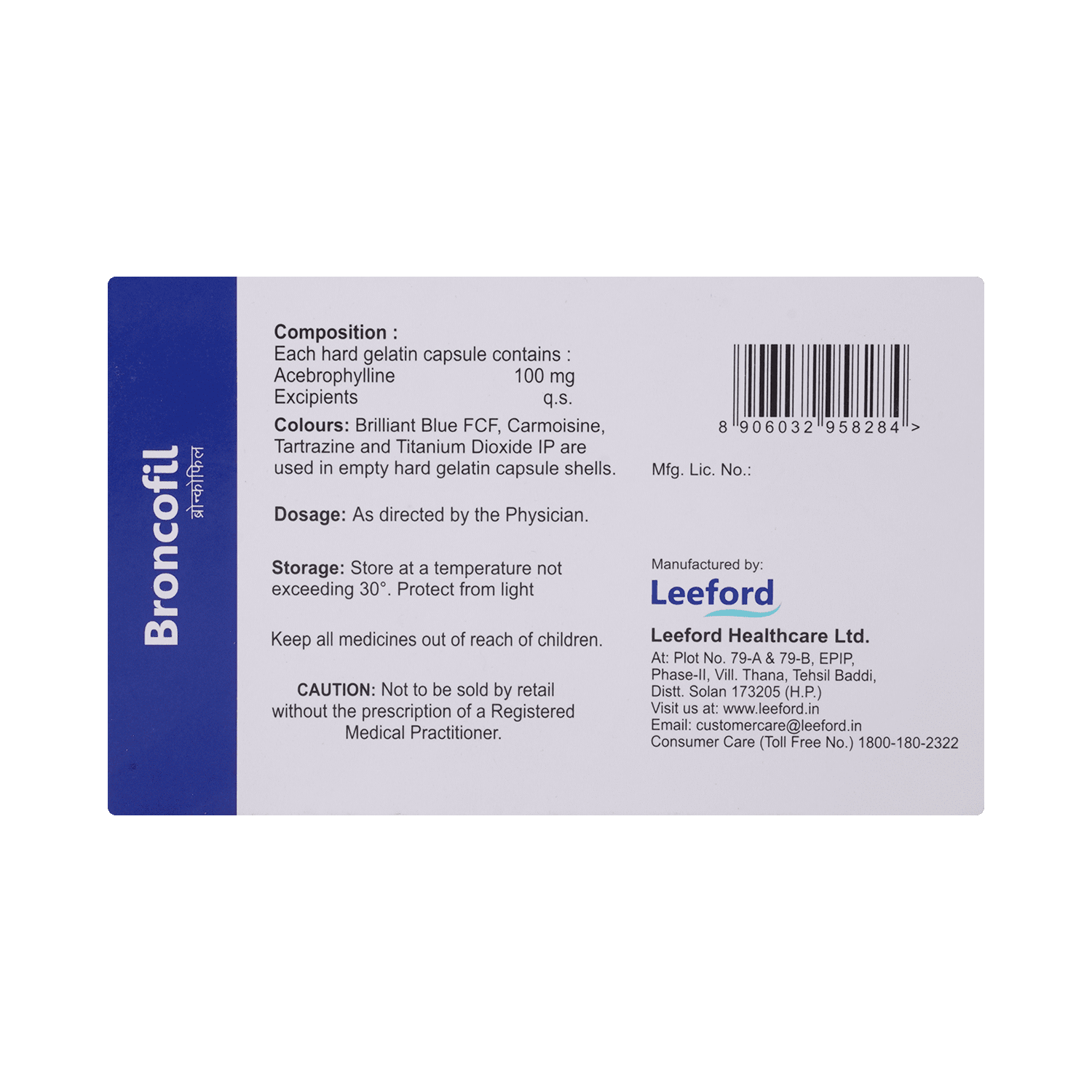 Broncofil 100mg Capsule - Image 3