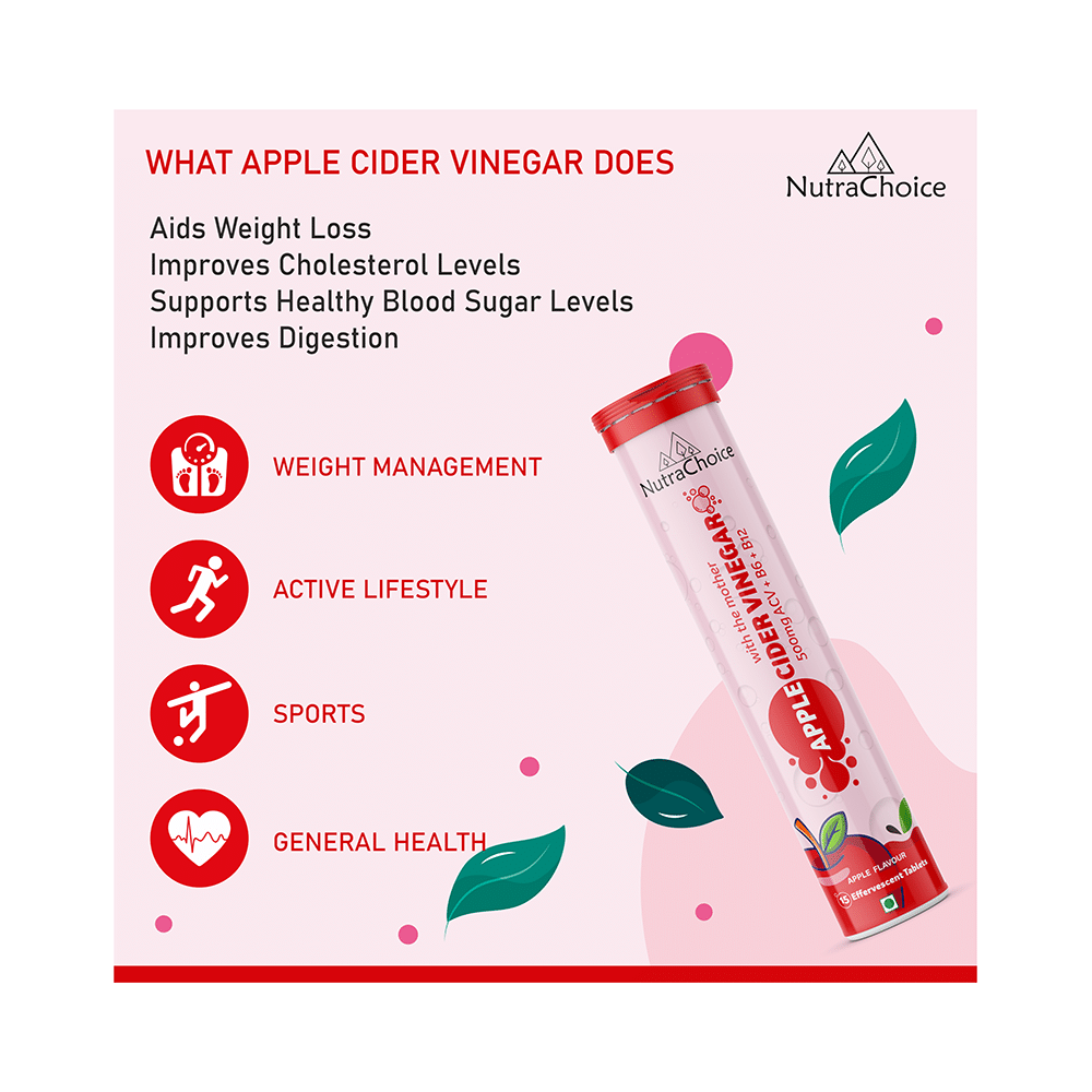 NutraChoice Apple Cider Vinegar Effervescent Tablet with the Mother (15 Each) - Image 4