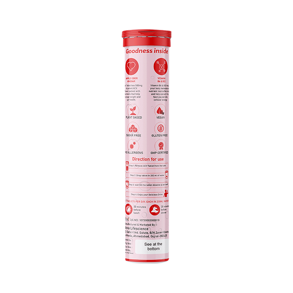 NutraChoice Apple Cider Vinegar Effervescent Tablet with the Mother (15 Each) - Image 2