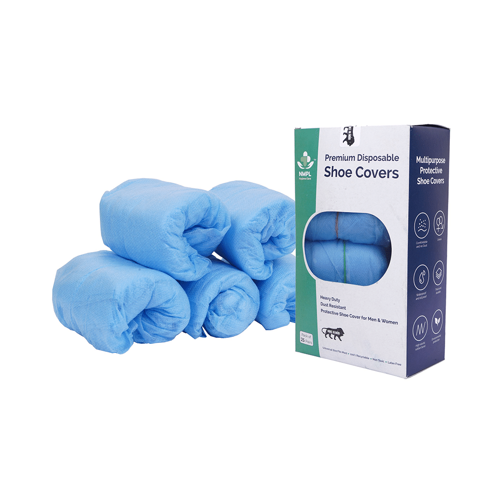 NMPL Hygiene Care Premium Disposable Shoe Cover Blue - Image 2
