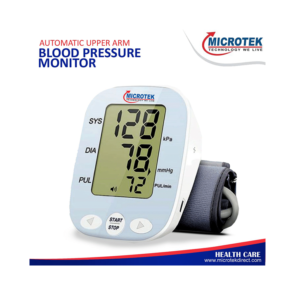 Microtek Upper Arm Blood Pressure Monitor with USB Power Support - Image 2