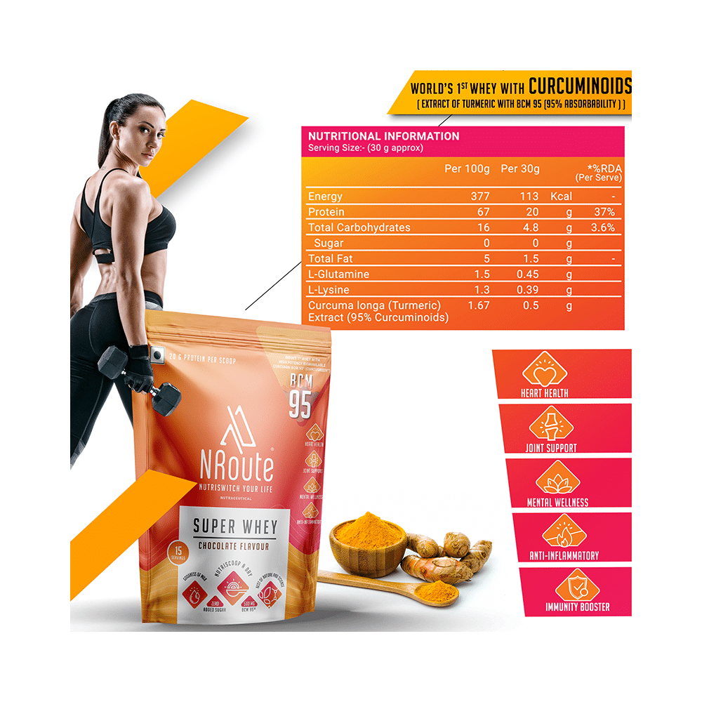 Nroute Super Whey Protein Powder Chocolate - Image 4