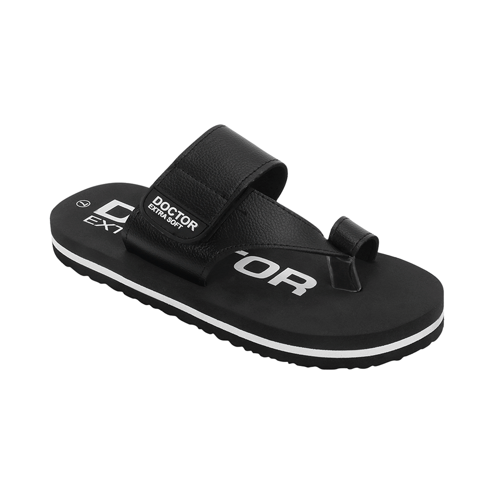Doctor Extra Soft D26 Care Orthopaedic Diabetic Dr Stylish House Flip-Flop and Thump Ring Slip for Men Black  12 - Image 6