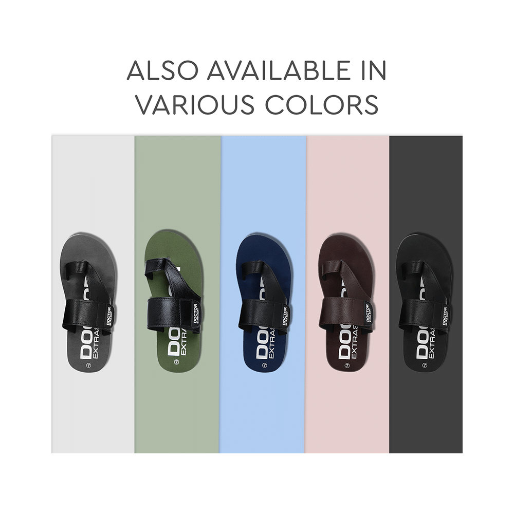 Doctor Extra Soft D26 Care Orthopaedic Diabetic Dr Stylish House Flip-Flop and Thump Ring Slip for Men Black  12 - Image 13