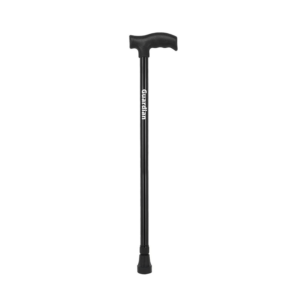Guardian Adjustable Walking Stick Black Steel - Image 1