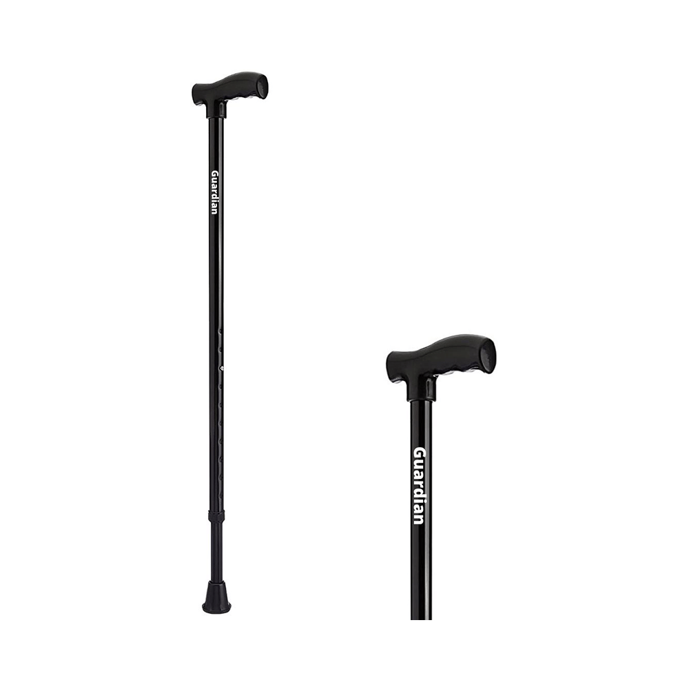 Guardian Adjustable Walking Stick Black Steel - Image 2
