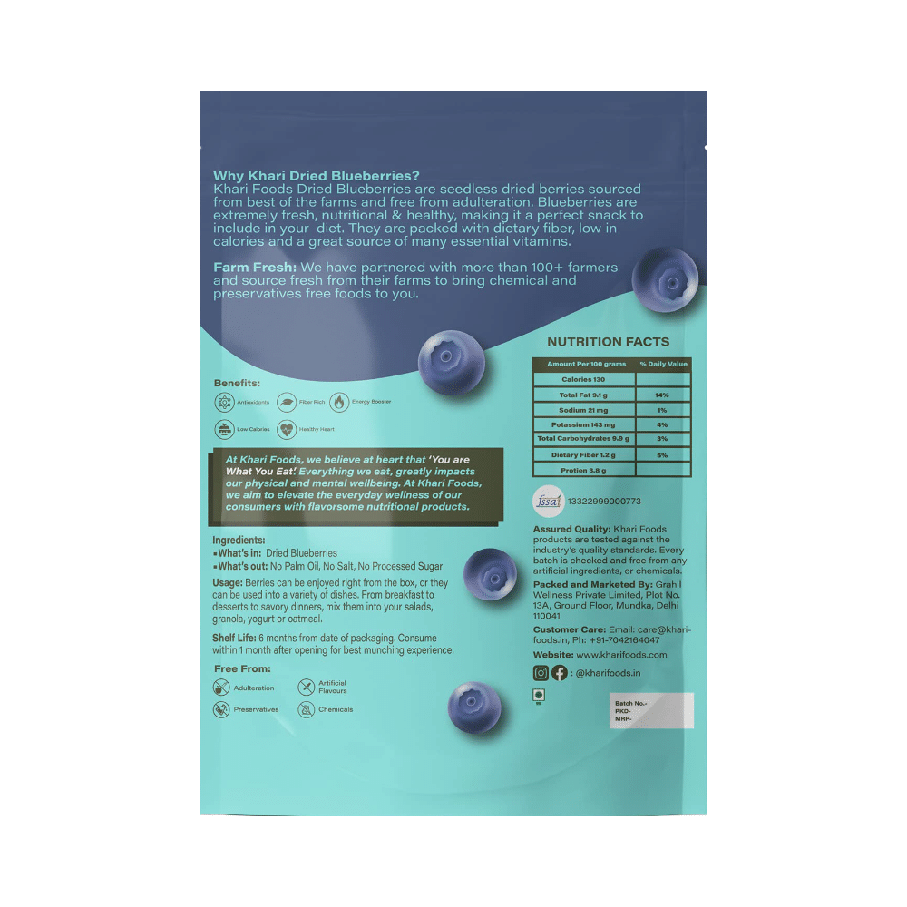 Khari Foods Dried Blueberries - Image 2