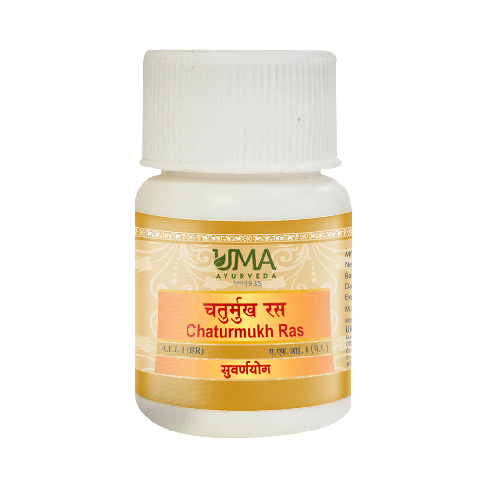 Uma Ayurveda Chaturmukh Ras Tablet (with Gold) - Image 2