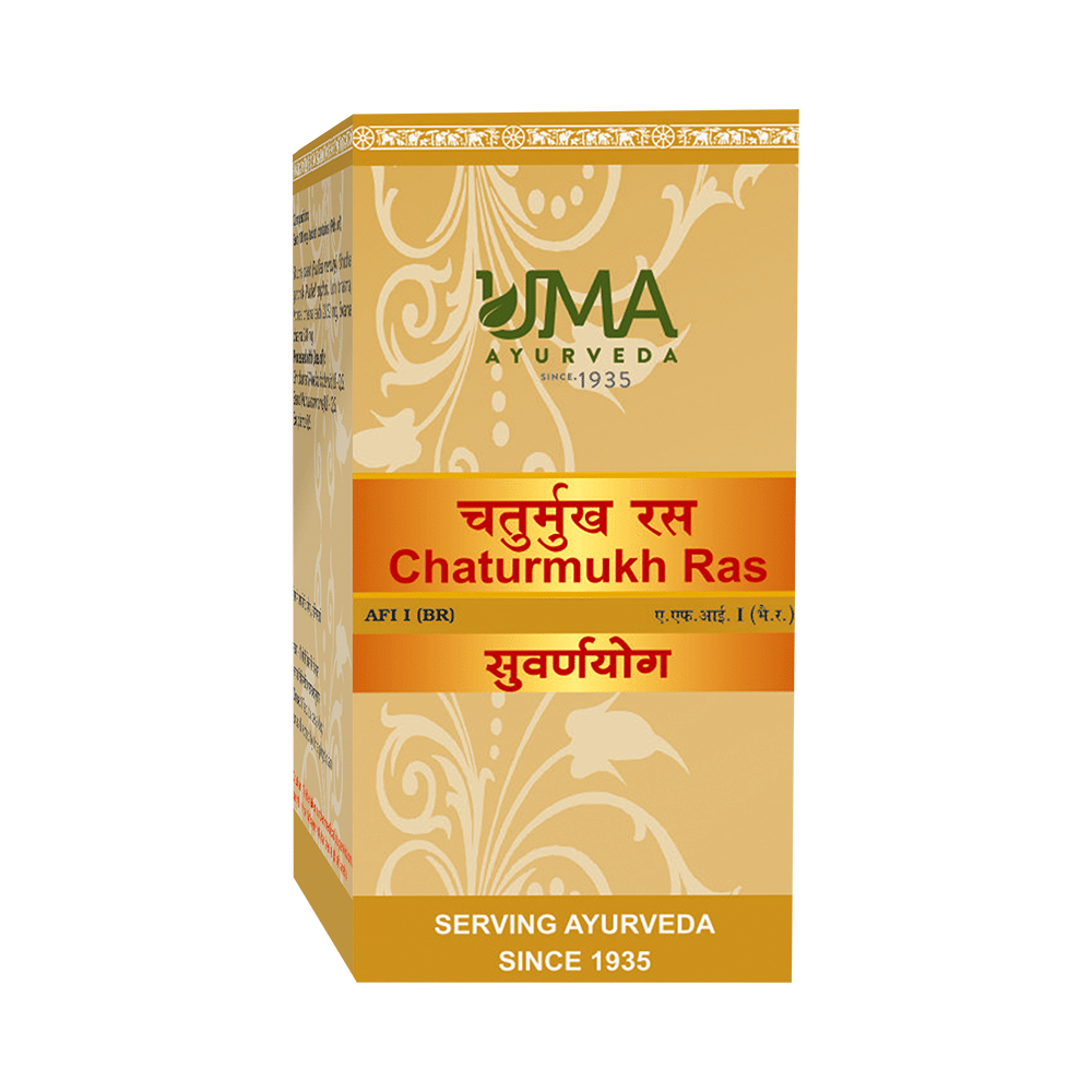 Uma Ayurveda Chaturmukh Ras Tablet (with Gold) - Image 1